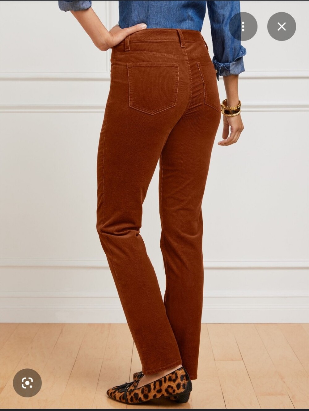 Talbots Rust Brown Straight Leg Corduroy Pants